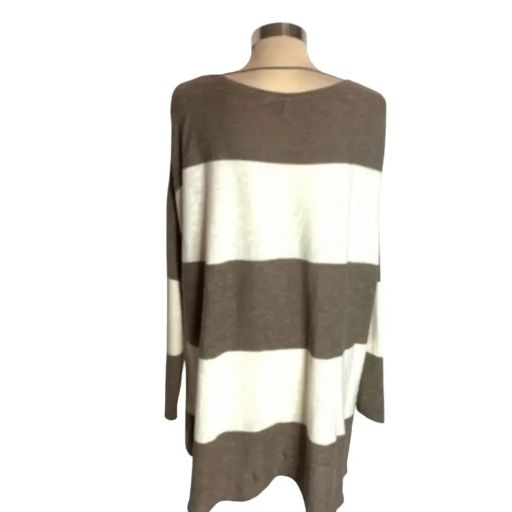 Free people beach gold rush striped Henley sweater‎